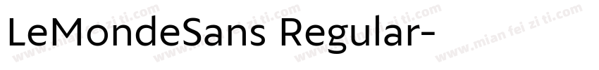 LeMondeSans Regular字体转换